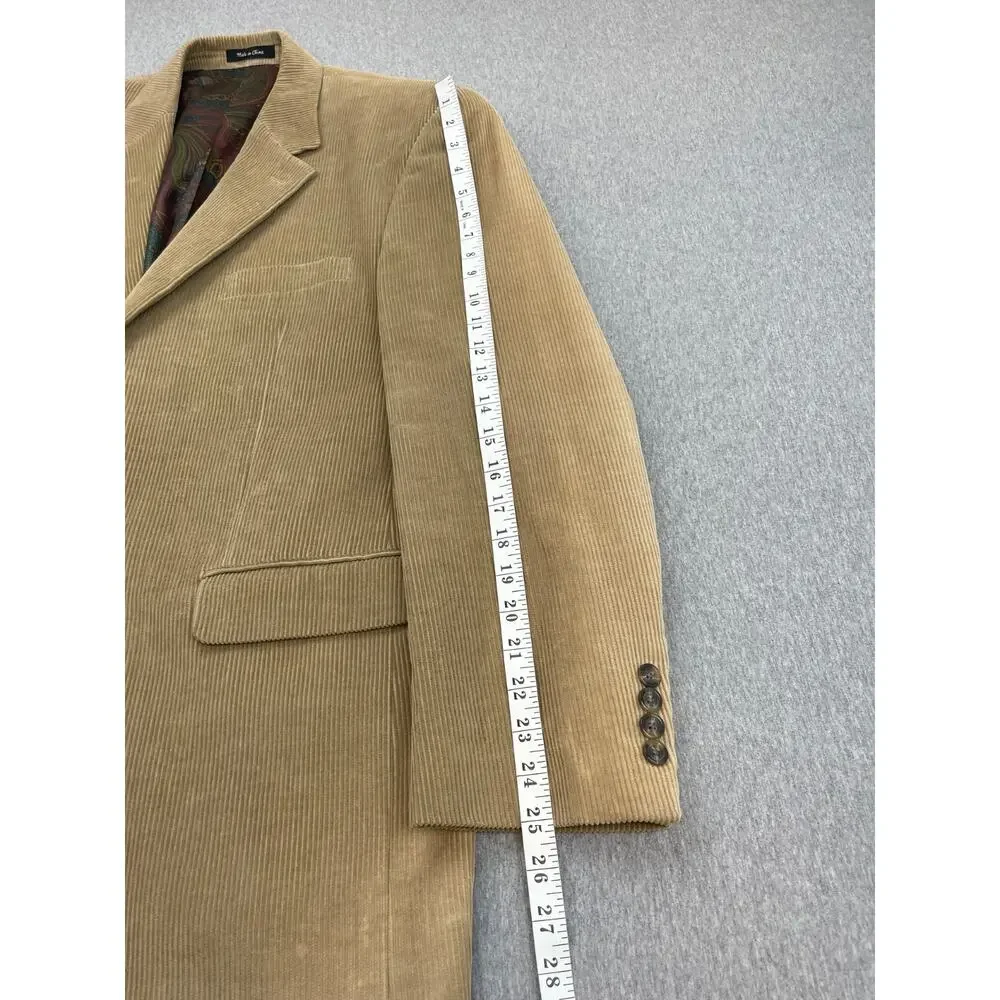 Ralph Lauren Blazer Mens 44R Brown 100% Cotton Corduroy 2-Button Single Breast